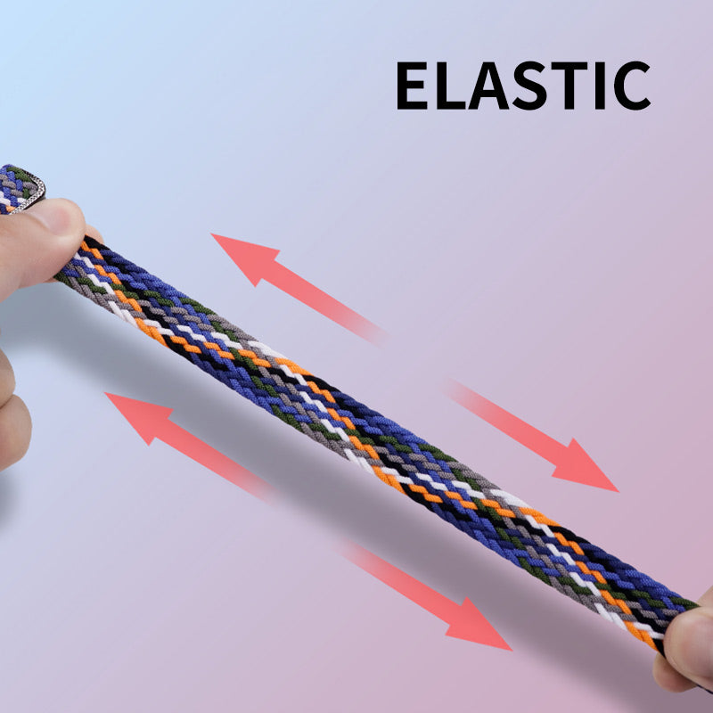 ENKAY HAT-PRINCE For Xiaomi Smart Band 8 Elastic Watch Band Nylon Braided Wrist Strap Set with PMMA Screen Protector ENKAY HAT-PRINCE For Xiaomi Smart Band 8 Elastic Watch Band Nylon Braided Wrist Strap Set with PMMA Screen Protector